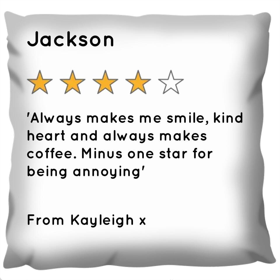 Personalised Review Cushion