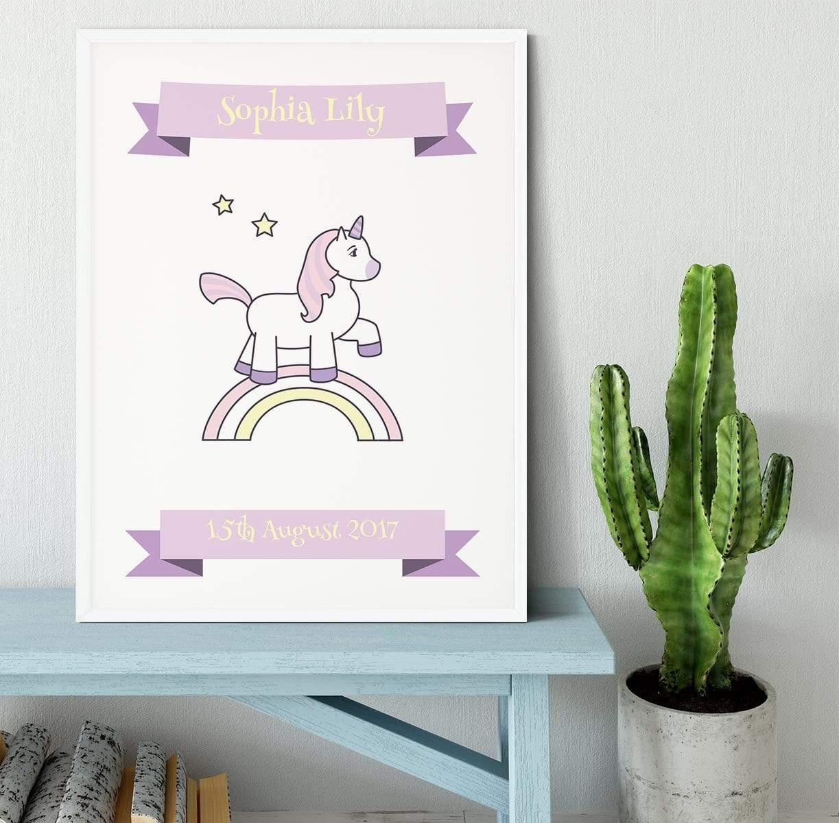 Personalised Unicorn Framed Print