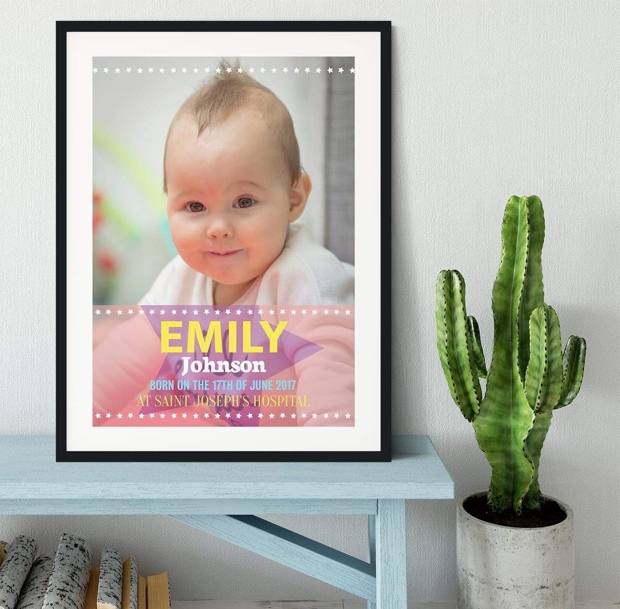 Photo Upload Baby Girl Framed Print