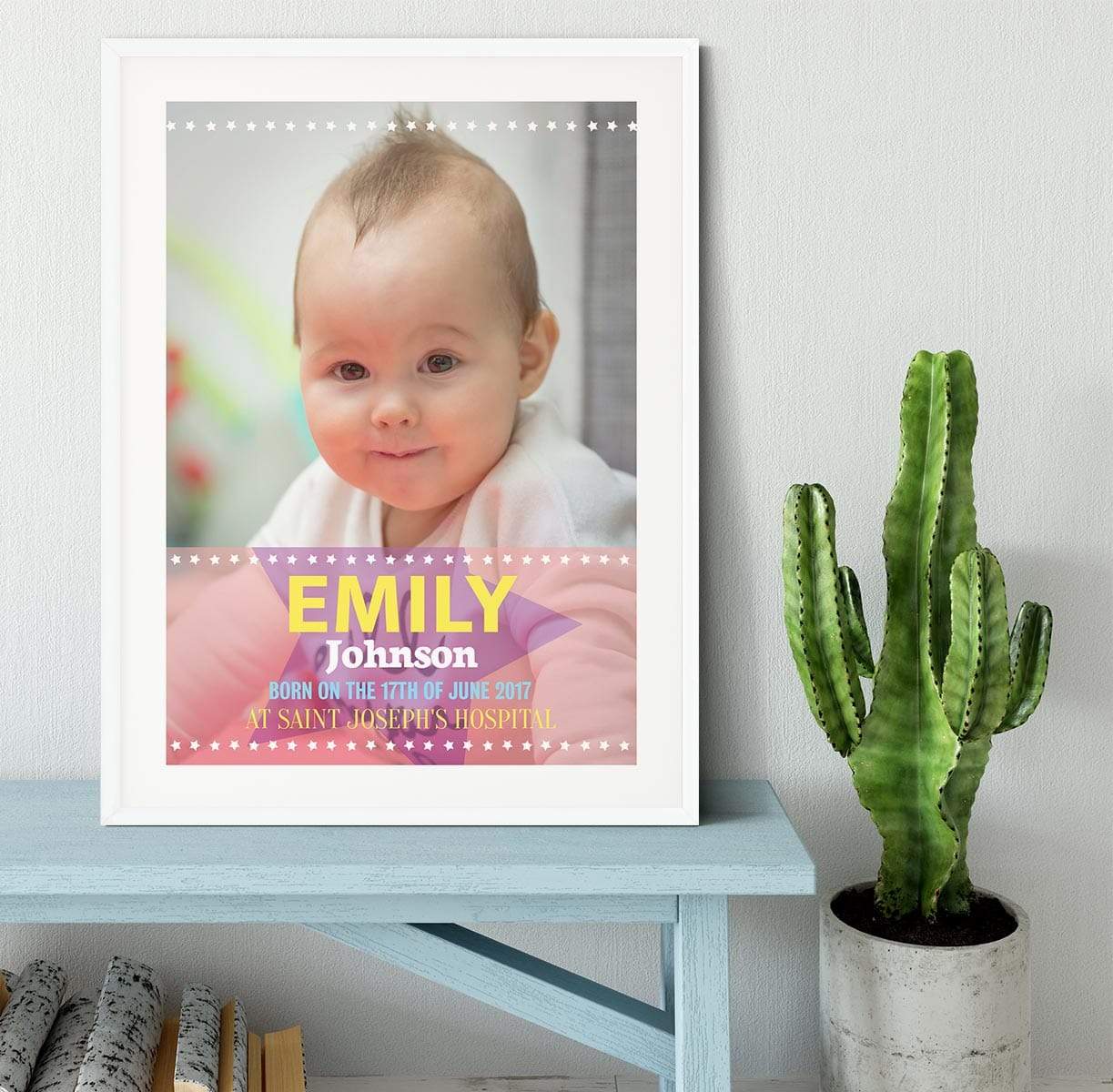 Photo Upload Baby Girl Framed Print