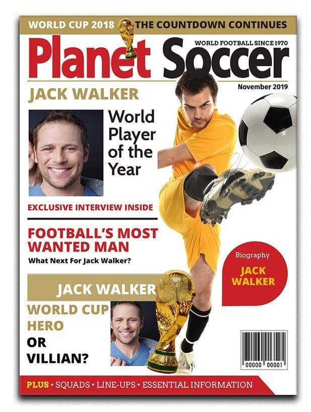 Planet Soccer Magazine Cover Spoof Framed Print
