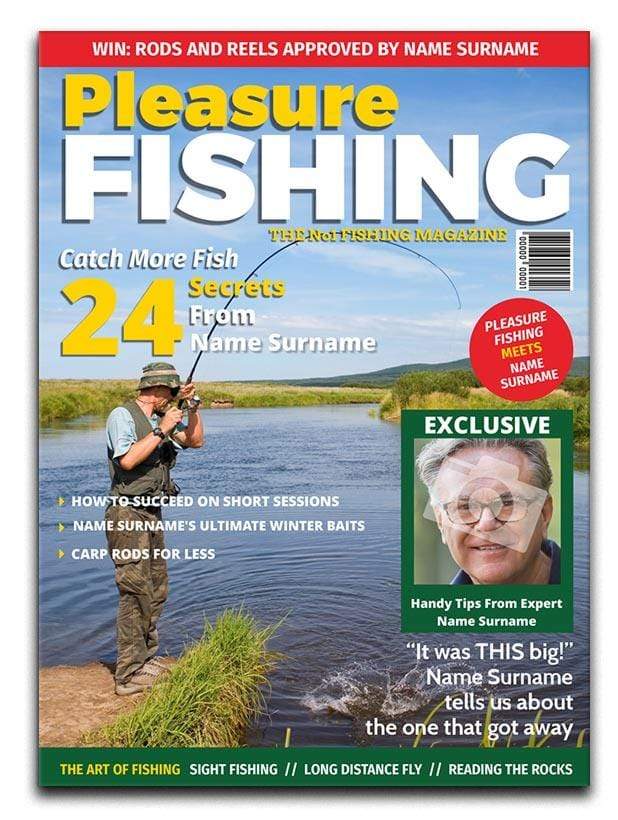 Pleasure Fishing Magazine Cover Spoof Canvas Print Personalised Treasure