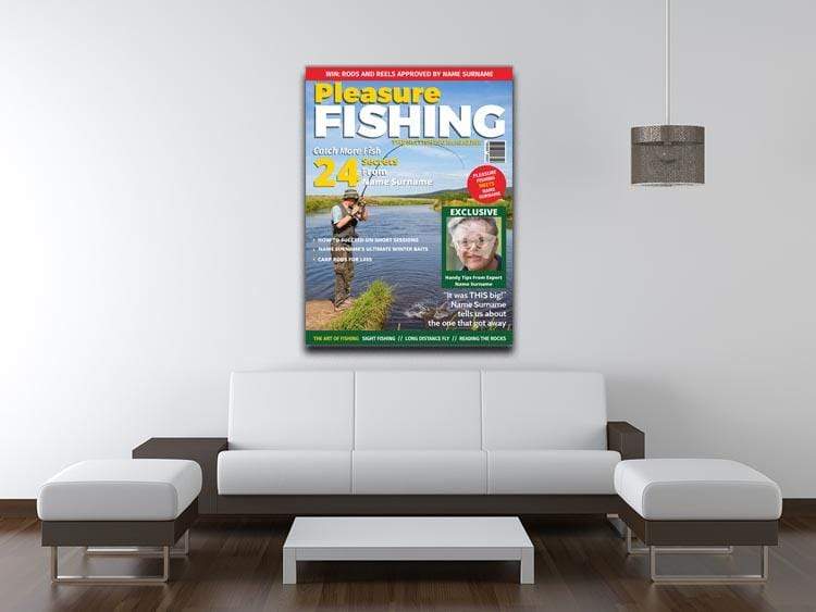 Pleasure Fishing Magazine Cover Spoof Canvas Print