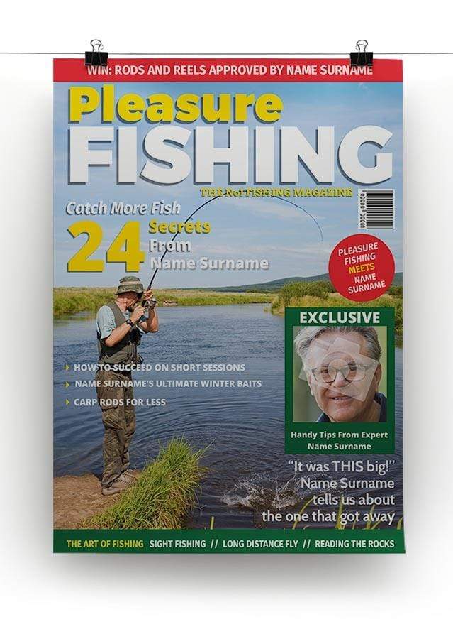 Pleasure Fishing Magazine Cover Spoof Framed Print