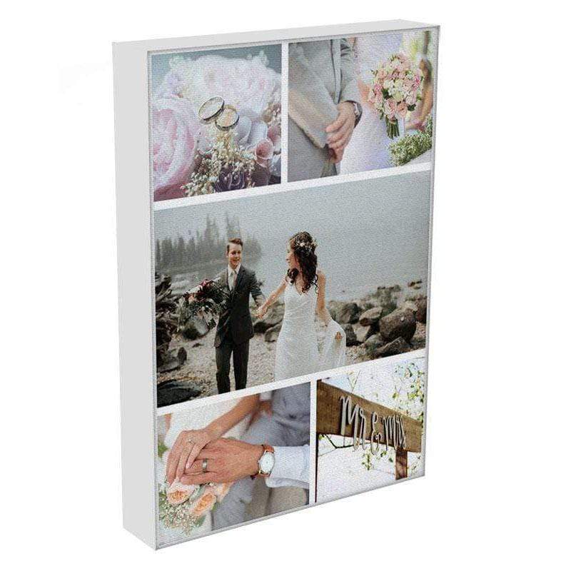 Portrait Personalised 5 Photo Collage Canvas