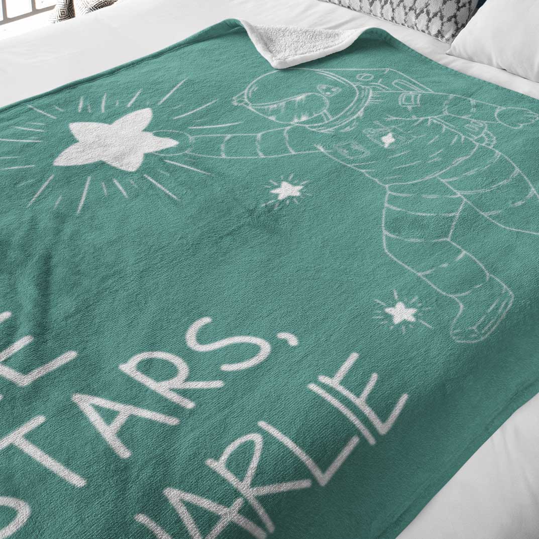 Reach For The Stars Personalised Kids Blanket