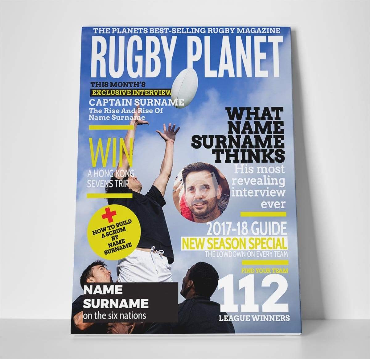 Rugby World Magazine Cover Spoof Canvas Print