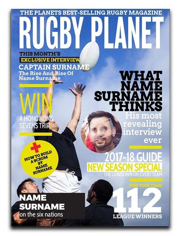 Rugby World Magazine Cover Spoof Canvas Print