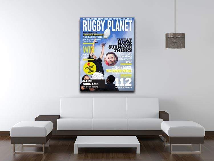 Rugby World Magazine Cover Spoof Canvas Print