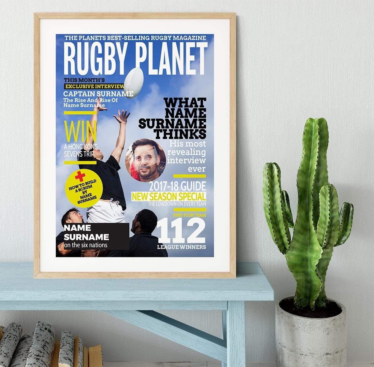 Rugby World Magazine Cover Spoof Framed Print