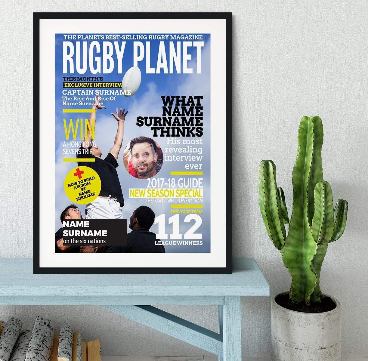 Rugby World Magazine Cover Spoof Framed Print