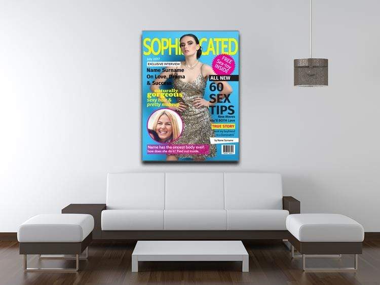 Sophisticated Magazine Cover Spoof Canvas Print
