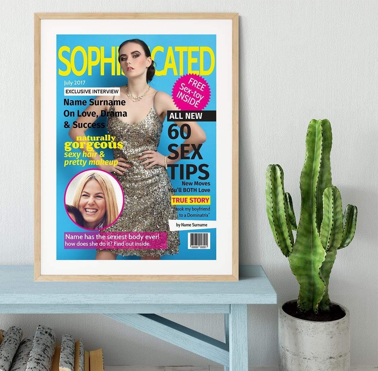 Sophisticated Magazine Cover Spoof Framed Print