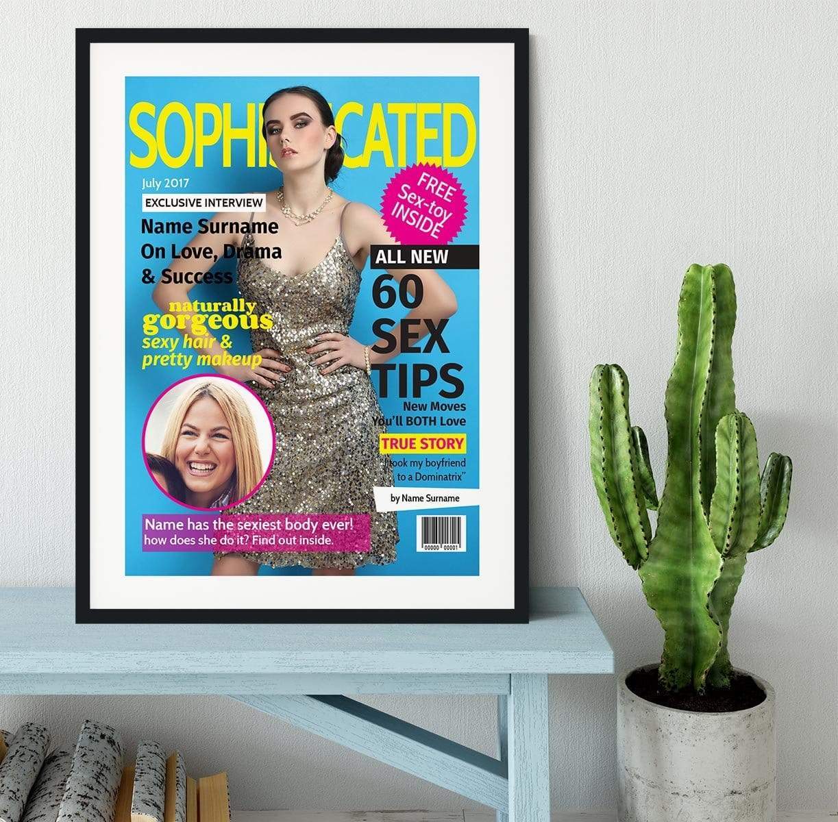Sophisticated Magazine Cover Spoof Framed Print