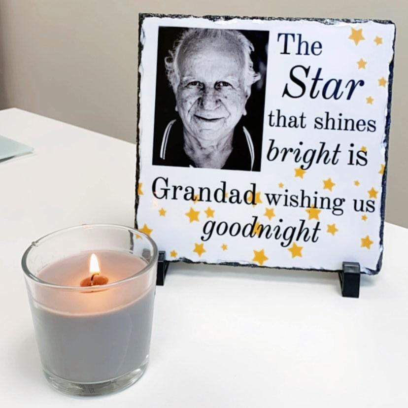 Star That Shines Memorial Personalised Photo Slate