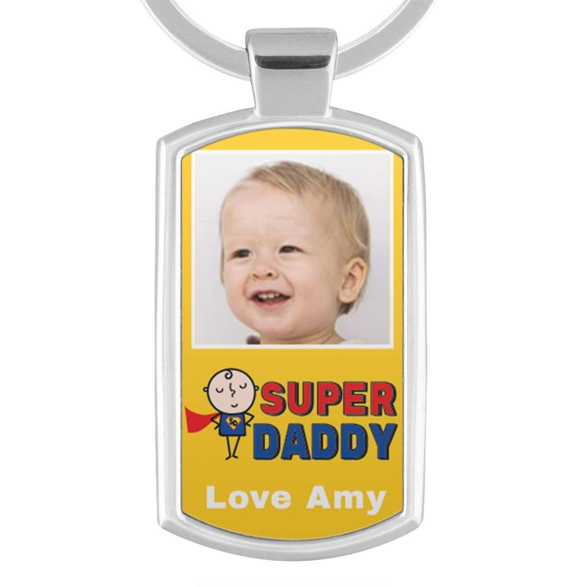 Super Daddy Personalised Keyring