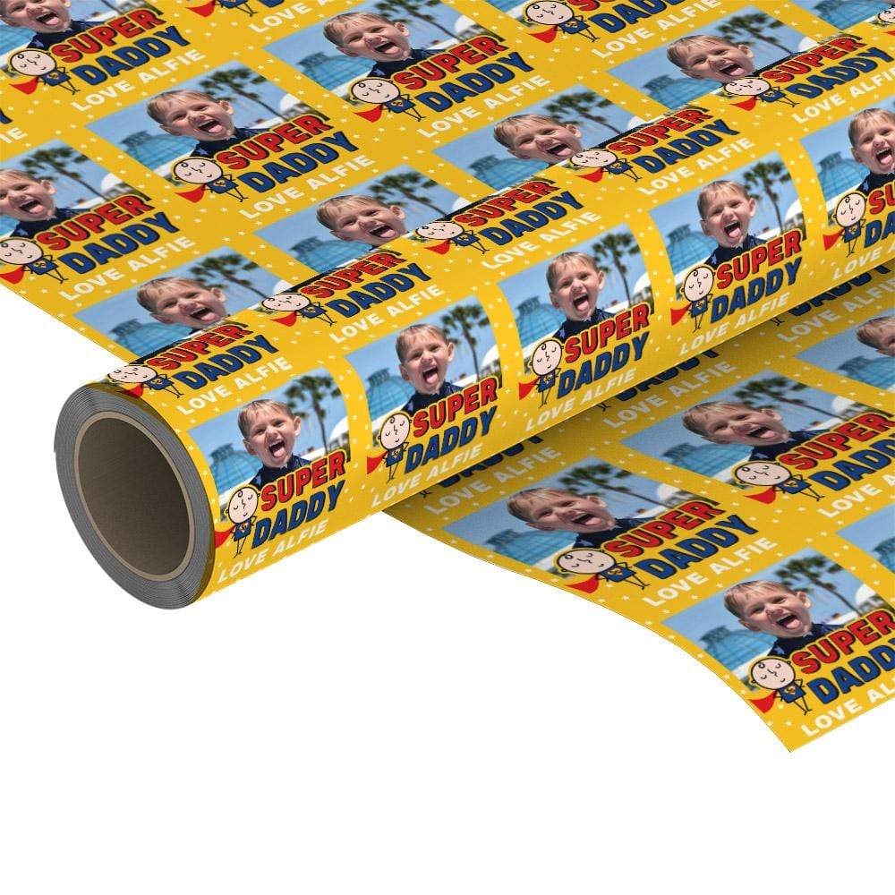 Super Daddy Personalised Wrapping Paper