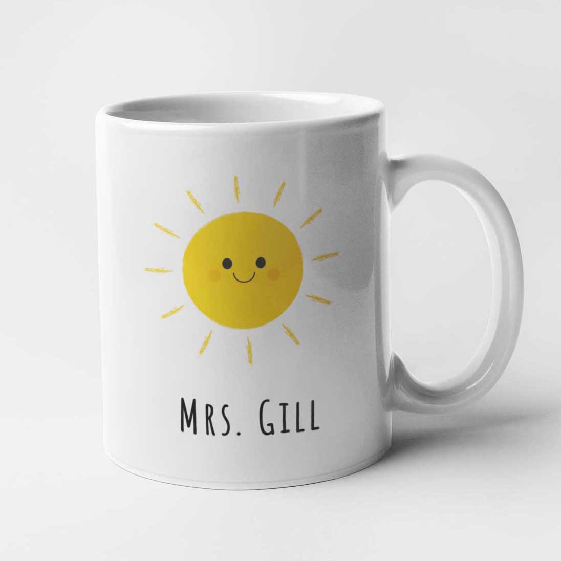 Thank You For Being a Ray of Sunshine Teacher Personalised Mug
