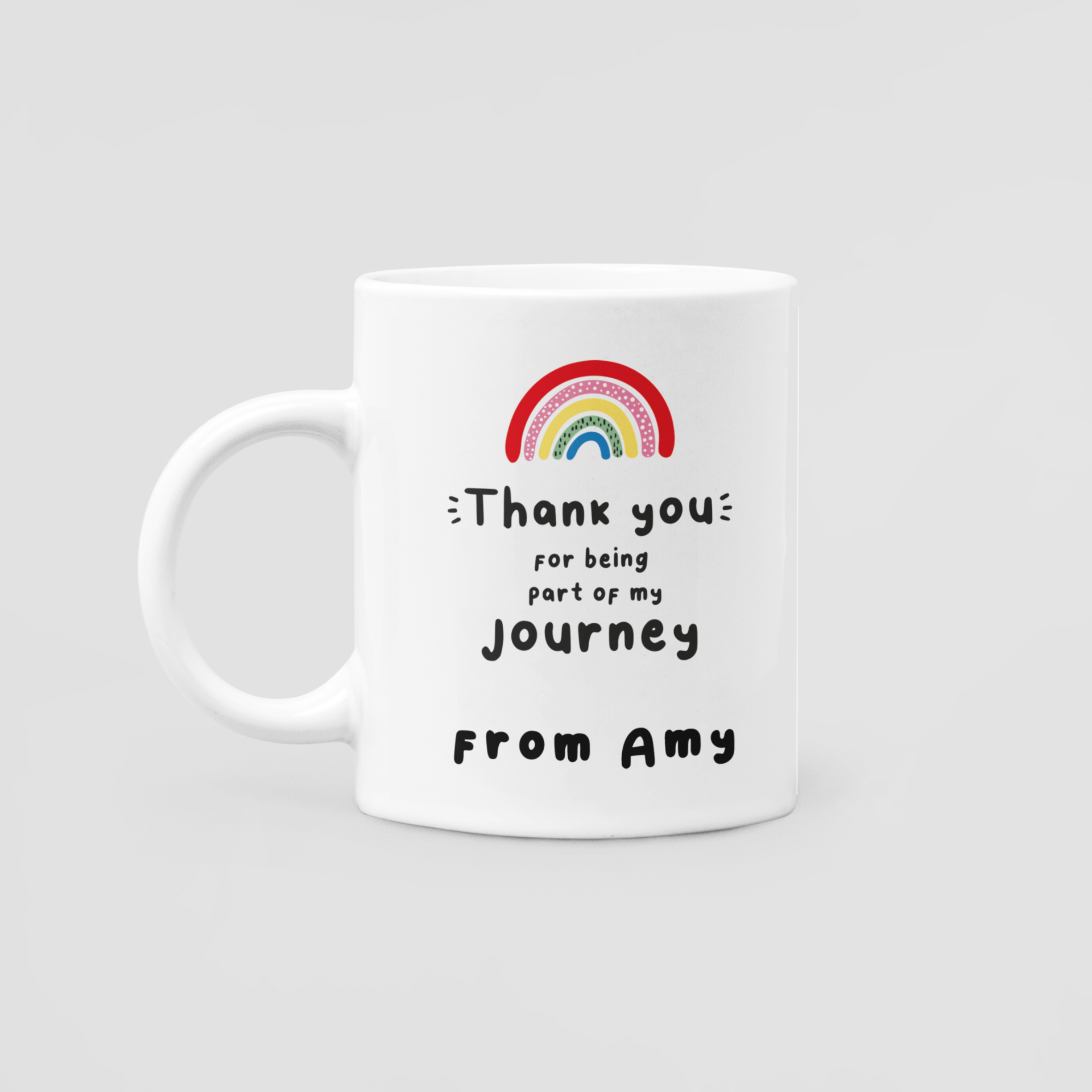 Thankyou For Being Part Of My Journey Personalised Mug