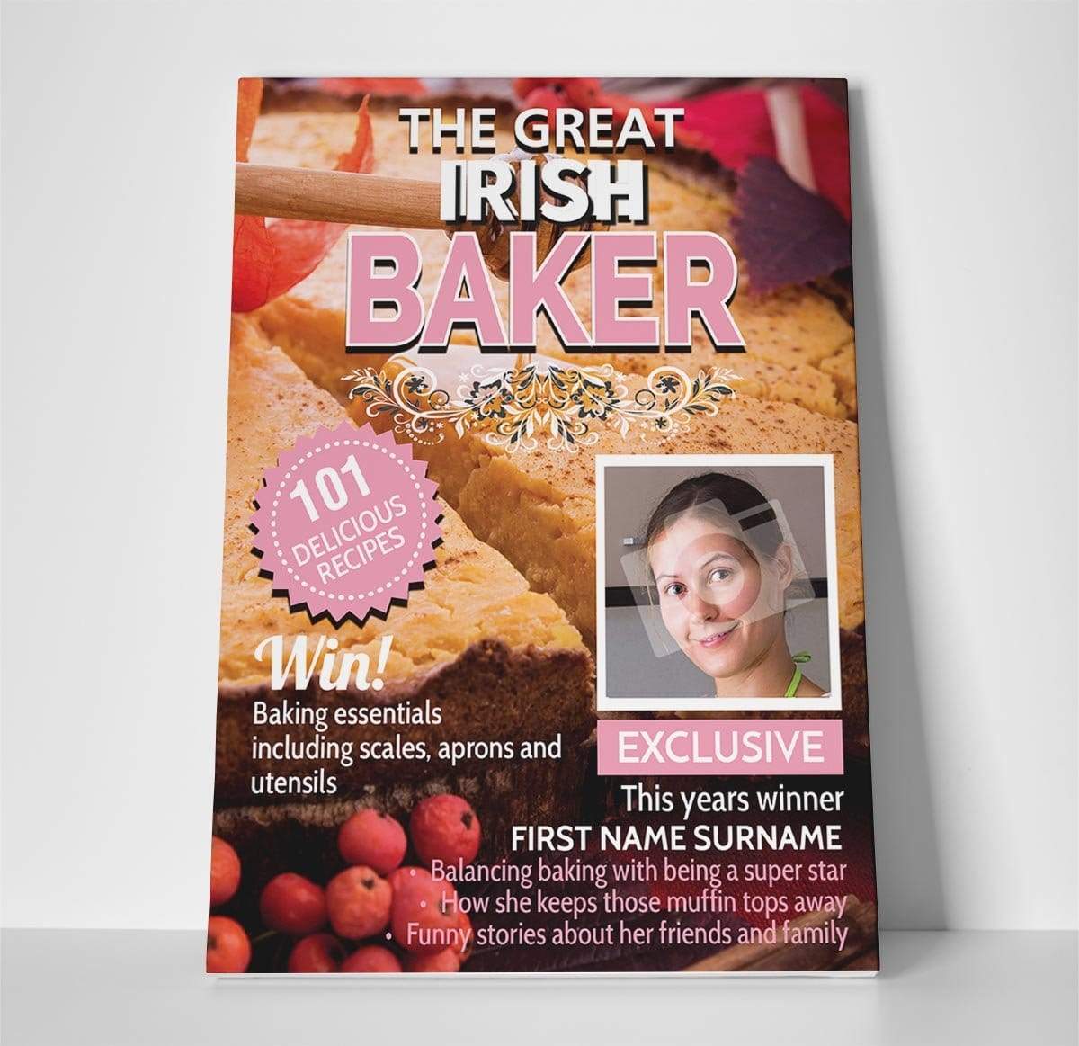 The Great Baker Magazine Cover Spoof Canvas Print