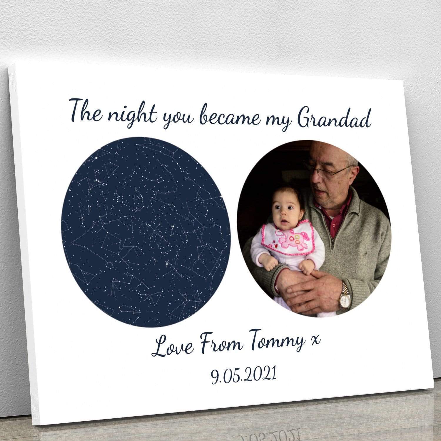 The night you became my Grandad Canvas