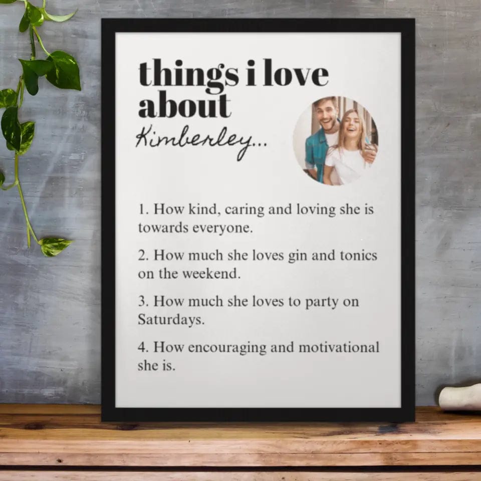 Things I Love About Framed Print