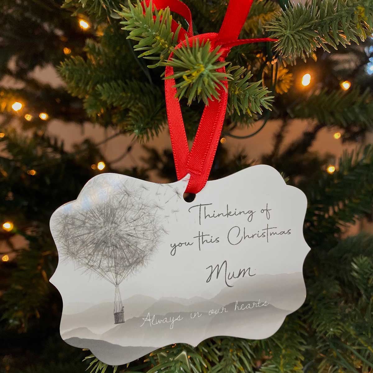 Thinking of You at Christmas Memorial Christmas Ornament