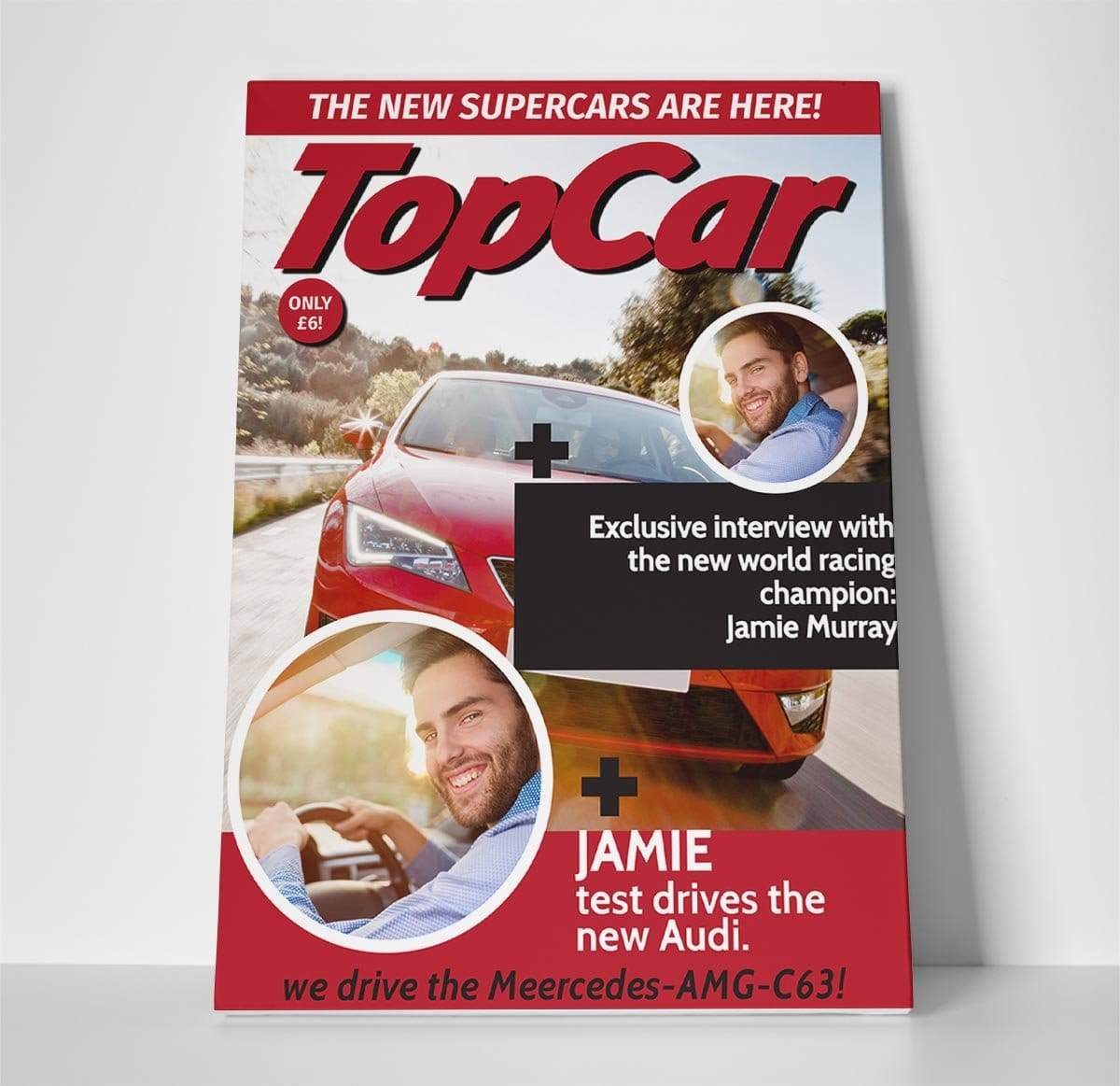 Top Car Magazine Cover Spoof Canvas Print
