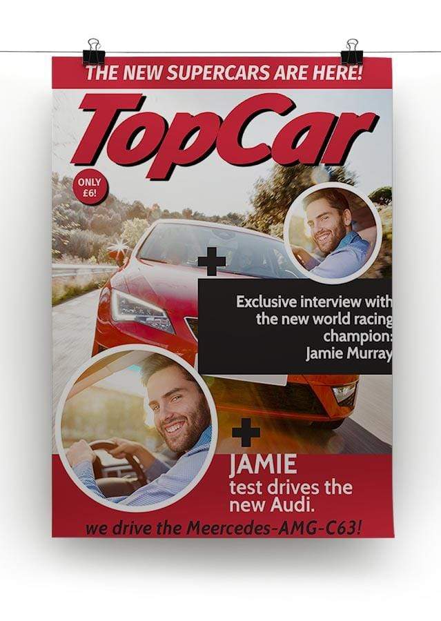 Top Car Magazine Cover Spoof Framed Print