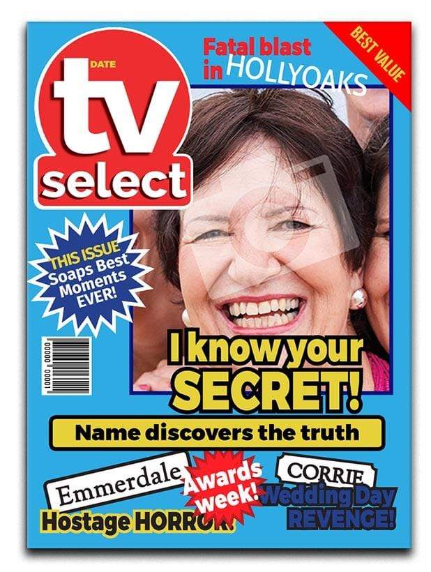 TV Select Magazine Cover Spoof Canvas Print