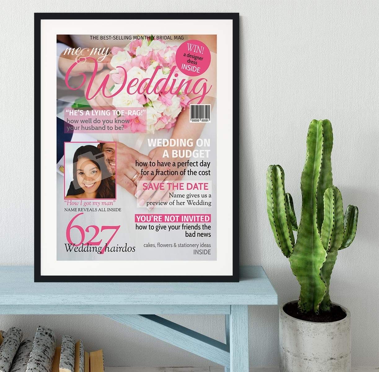 Wedding Magazine Cover Spoof Framed Print