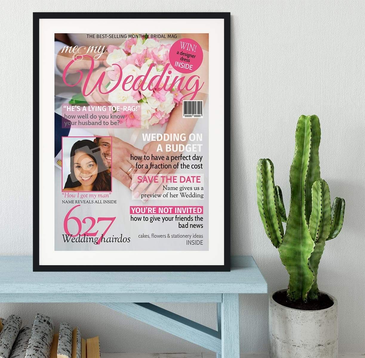 Wedding Magazine Cover Spoof Framed Print