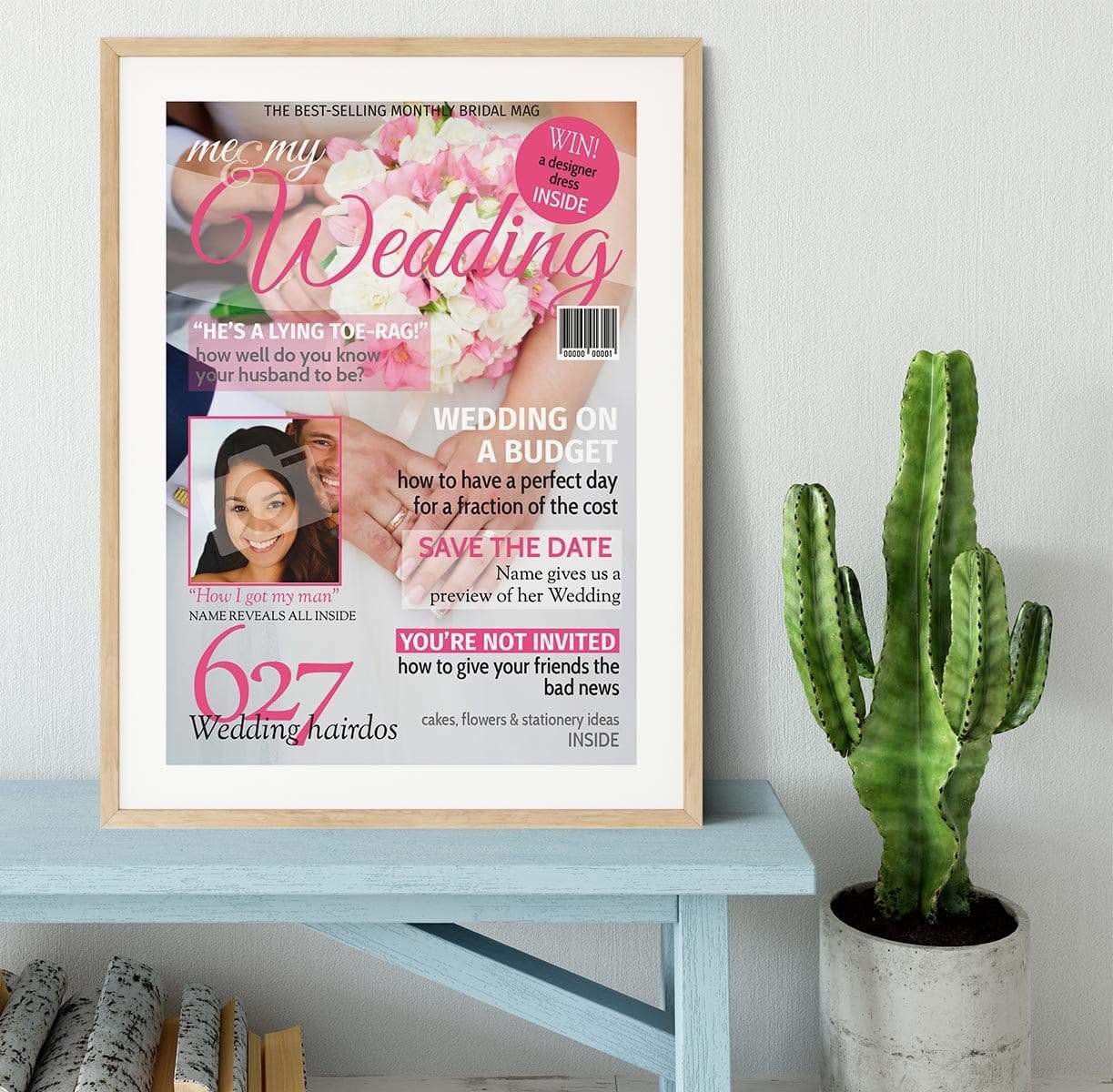 Wedding Magazine Cover Spoof Framed Print