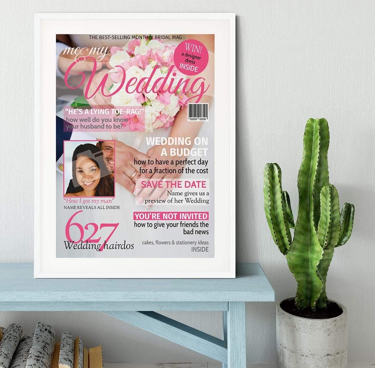 Wedding Magazine Cover Spoof Framed Print