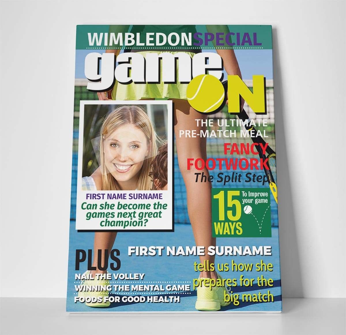 Wimbledon Special Magazine Cover Spoof Canvas Print