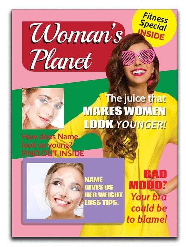 Woman's Magazine Cover Spoof Canvas Print