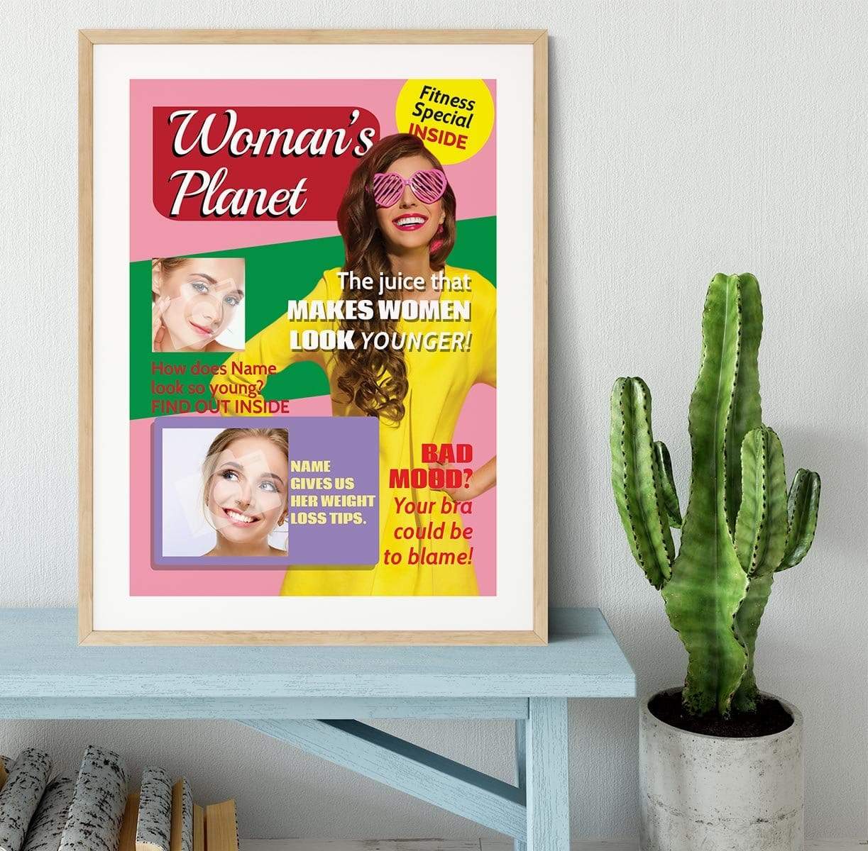 Woman's Magazine Cover Spoof Framed Print