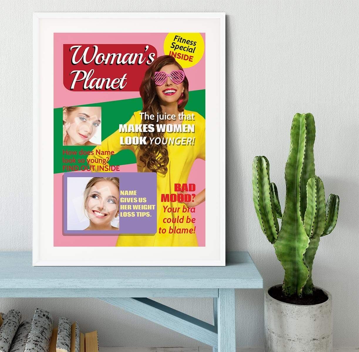 Woman's Magazine Cover Spoof Framed Print