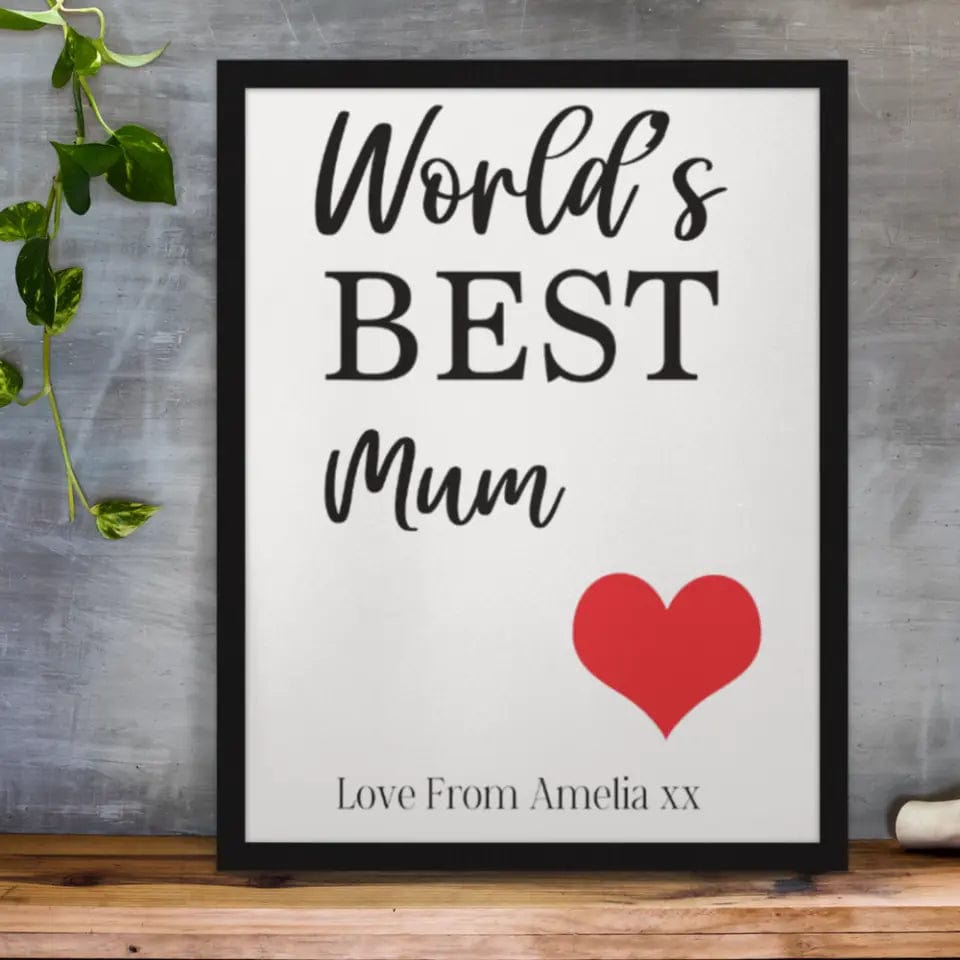 World's Best Personalised Framed Print