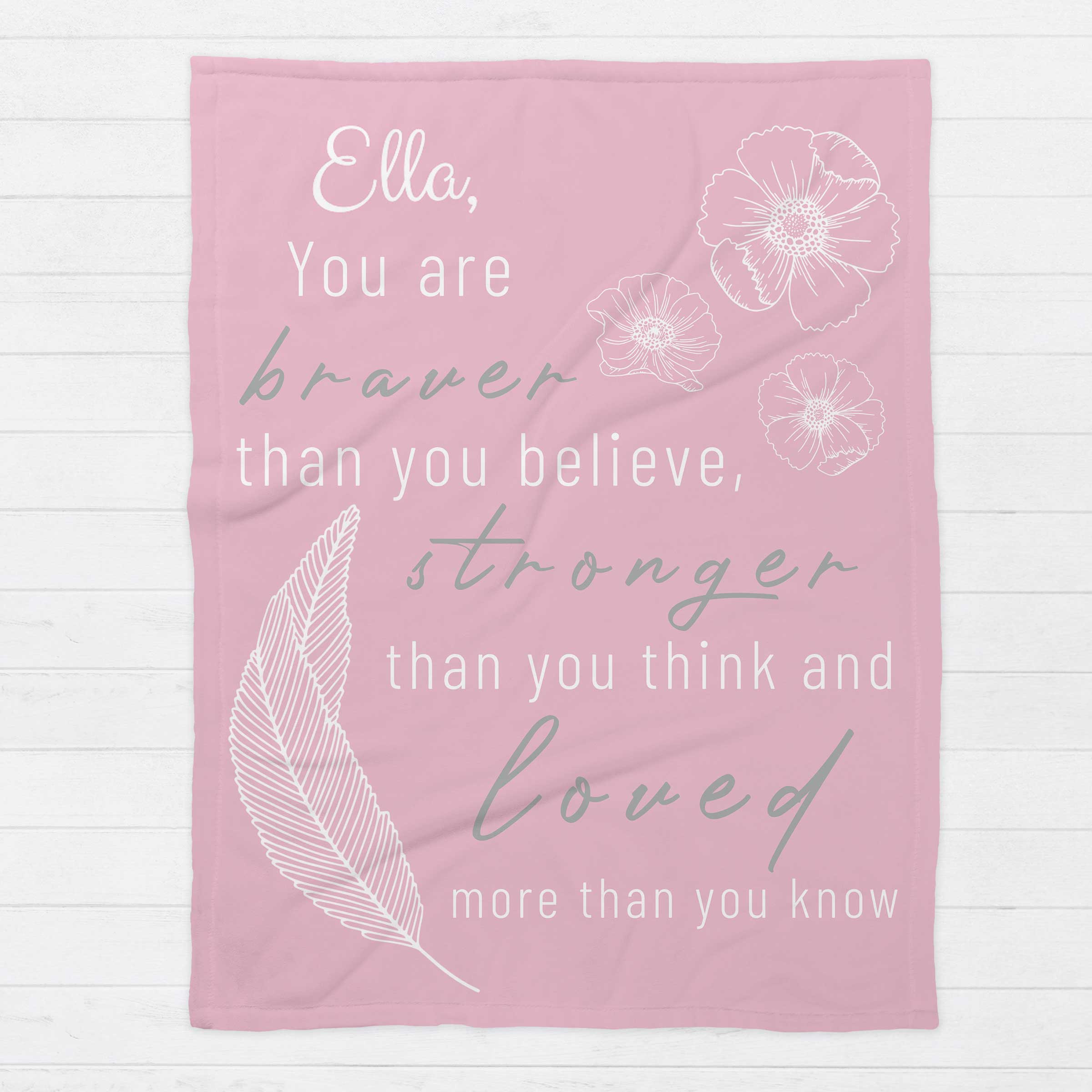 You Are Braver Than You Believe Personalised Blanket