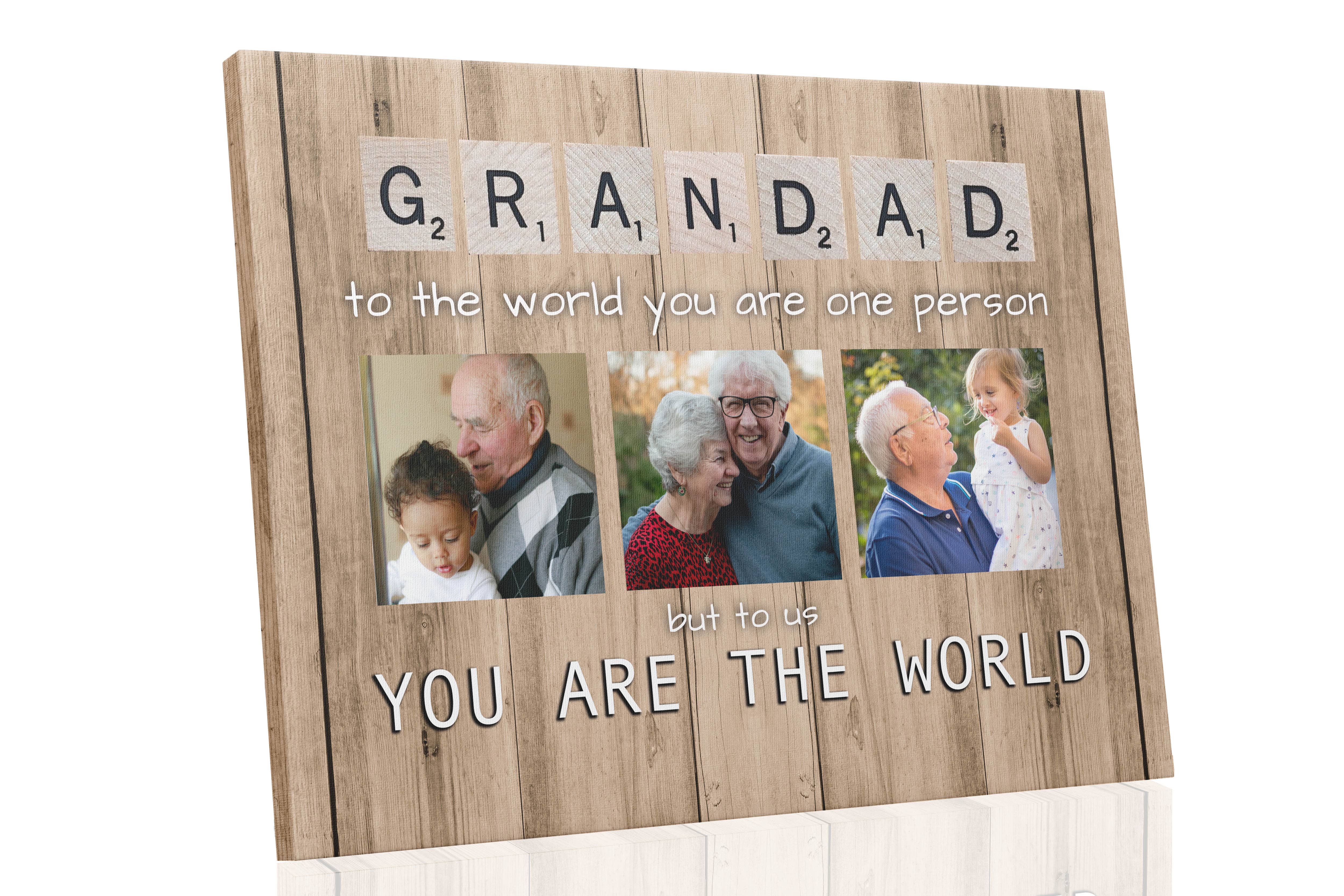 You Are The World Dad Photo Canvas Print