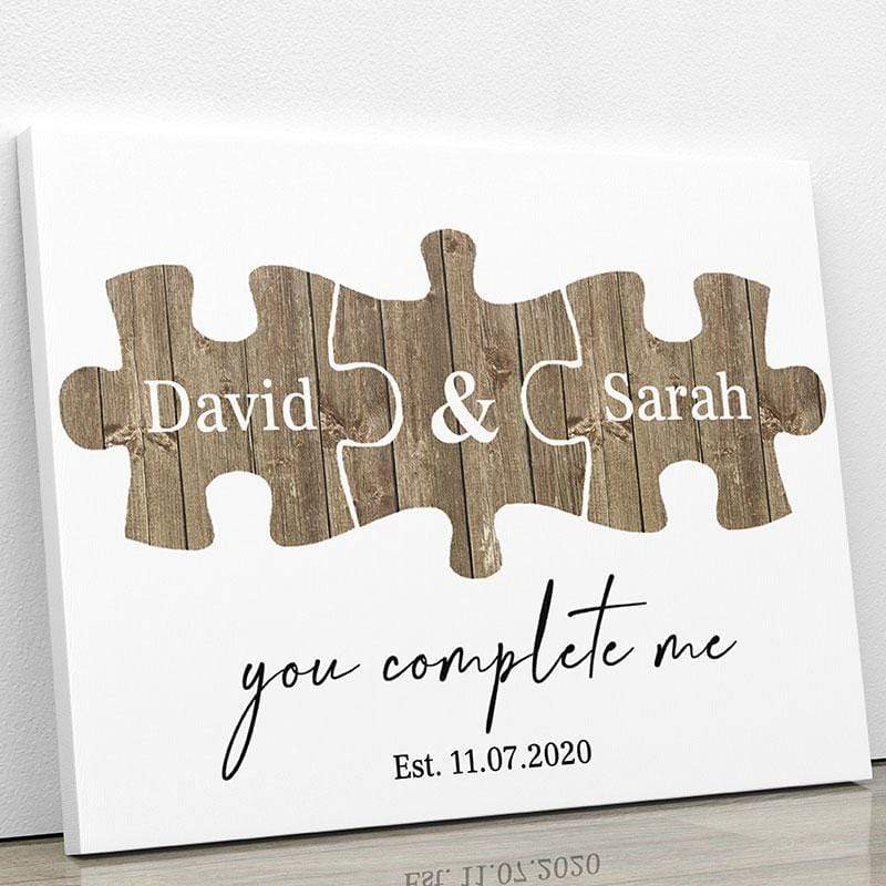 You Complete Me Personalised Canvas Print